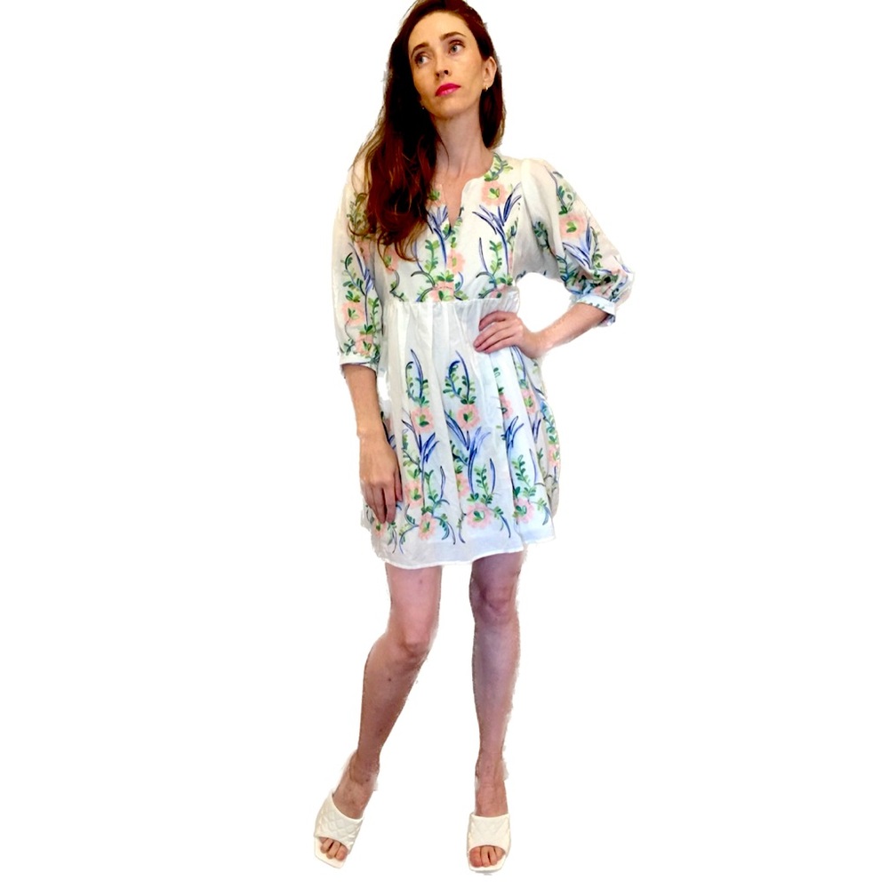 Hayden Los Angeles White Embroidered Dress
